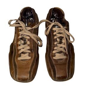 Skechers Unisex Brown Leather Athletic Shoes Size 10.5 Casual Sneaker